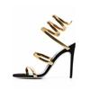 Star Style Sexy Narrow Band Coiled-strap Women Sandals Summer Stiletto High Heels Gladiator Sandals Party Prom Shoes