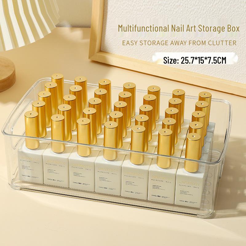 

Коробка-органайзер для акрилового гель-лака для нейл-арта: Штабелируемое, Многослойное, Портативное Хранение