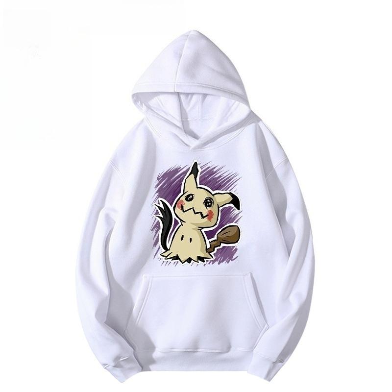 Pokémon Cartoon Mimikyu Hand-painted Hoodie for Men and Women Autumn and Winter New Harajuku Trend Loose Casual Sweater Top