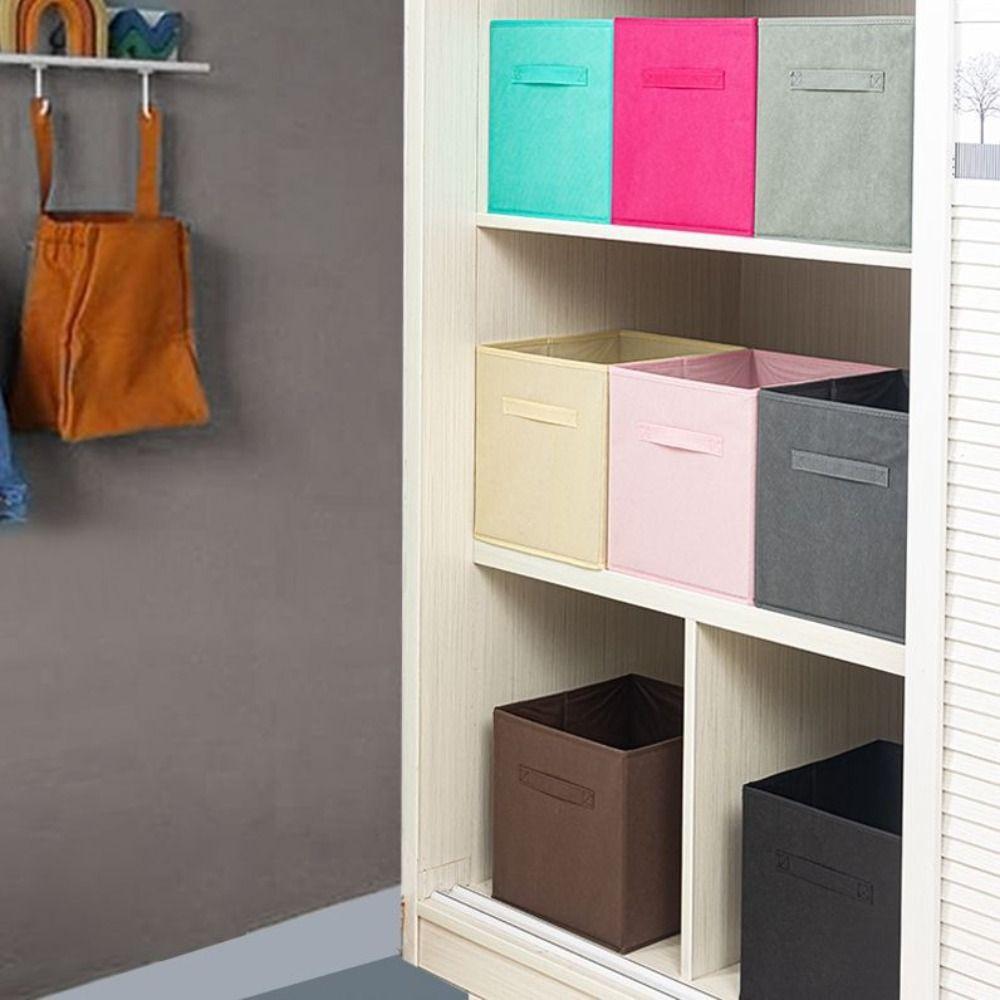 Non Woven Fabric Square Storage Box Foldable Cabinet Drawer Organizer Cube Storage Box  Nursery