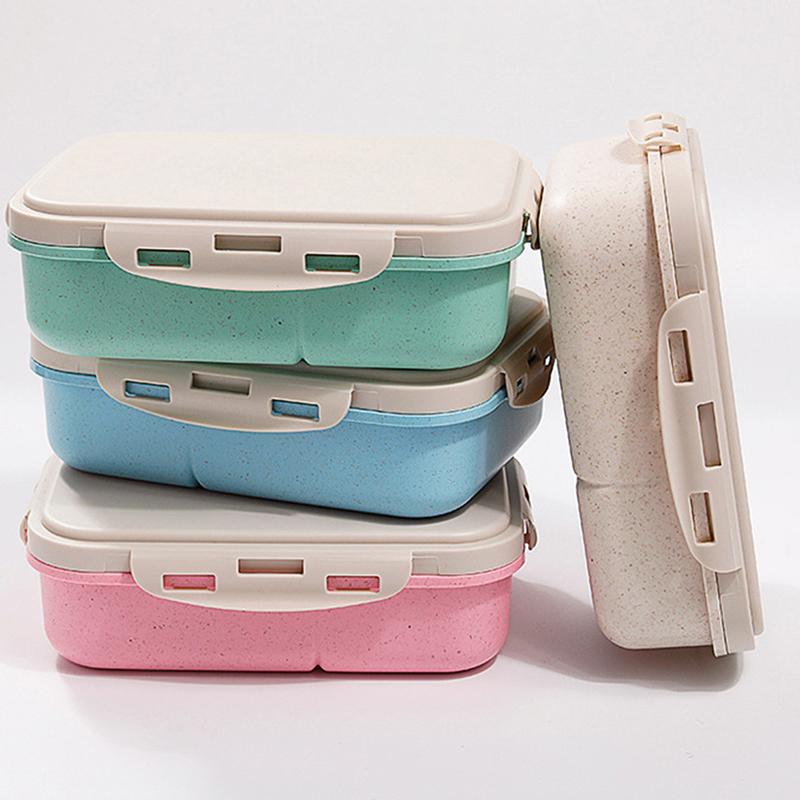 

Коробка для обеда из пшеничной соломы для студентов, изоляция для еды, свежая герметичная коробка для хранения