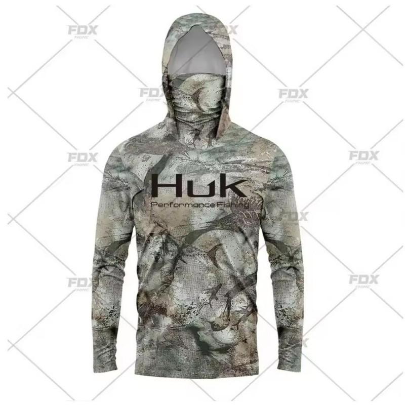 Long Sleeve Hooded Fishing Shirt With Face Cover UV Protection Quick Dry Breathable Bamboo Fiber Outdoor Angling Apparel