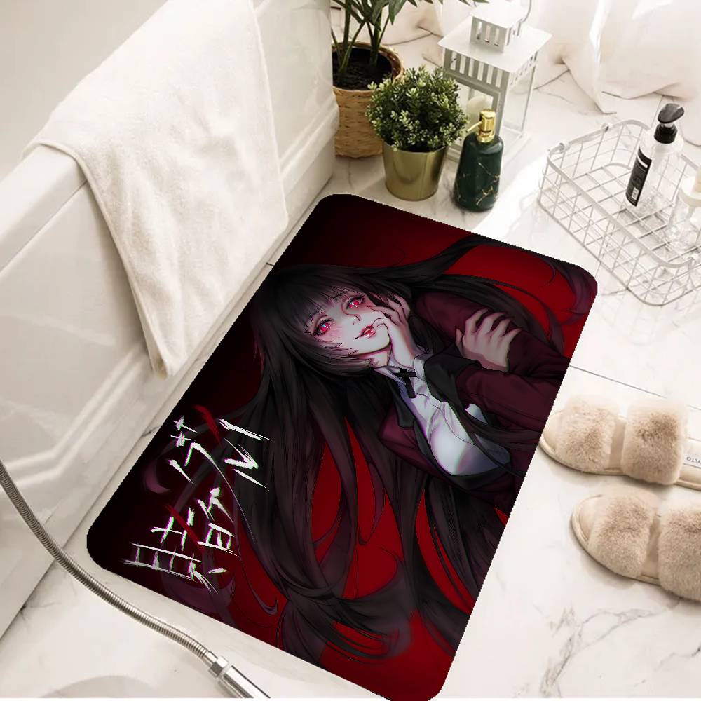 Popular Anime K-kakegurui Girls Floor Mat Rectangle Anti-slip Home Soft Badmat Front Door Indoor Outdoor Mat Welcome Doormat