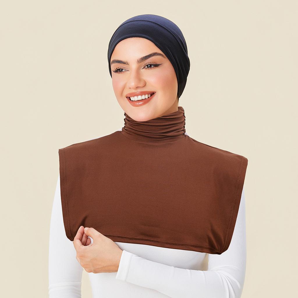 Perfect Match Soft Elastic Modal Detachable Collar Square False Collars Solid Color Turtleneck High Inner Neck Cover For Women Scarf