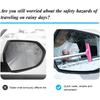 Car Side Mirror Squeegee, Anti-Fog & Water Retractable Vehicle Rearview Mirror Wiper with Telescopic Long Handle, Portable Auto Glass Cleaning Tool,