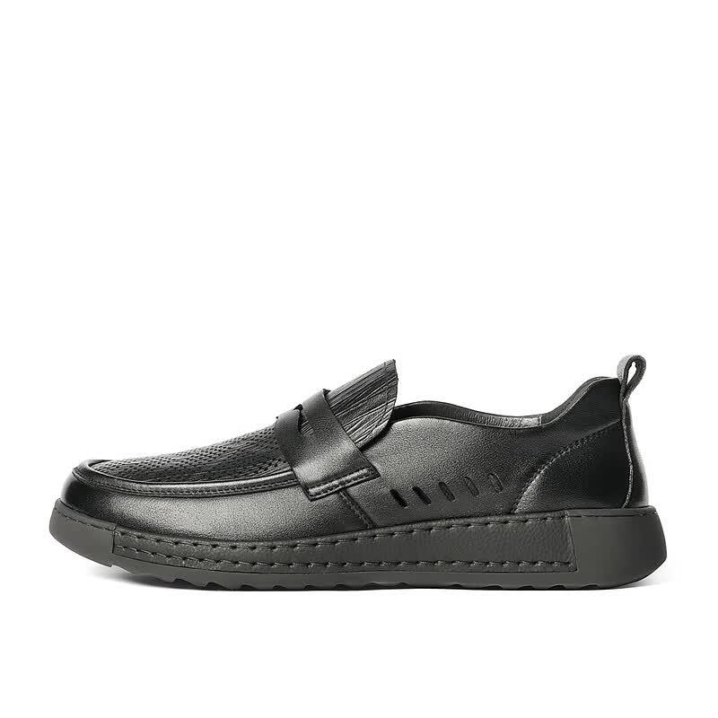 Senda Men s Summer Casual Leather Slip-On Shoes 41