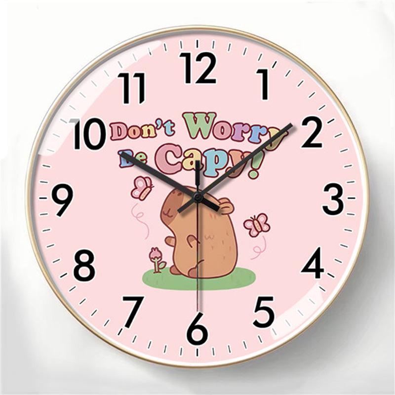 Capybara-Themed Silent Wall Clock for Home and Children's Study