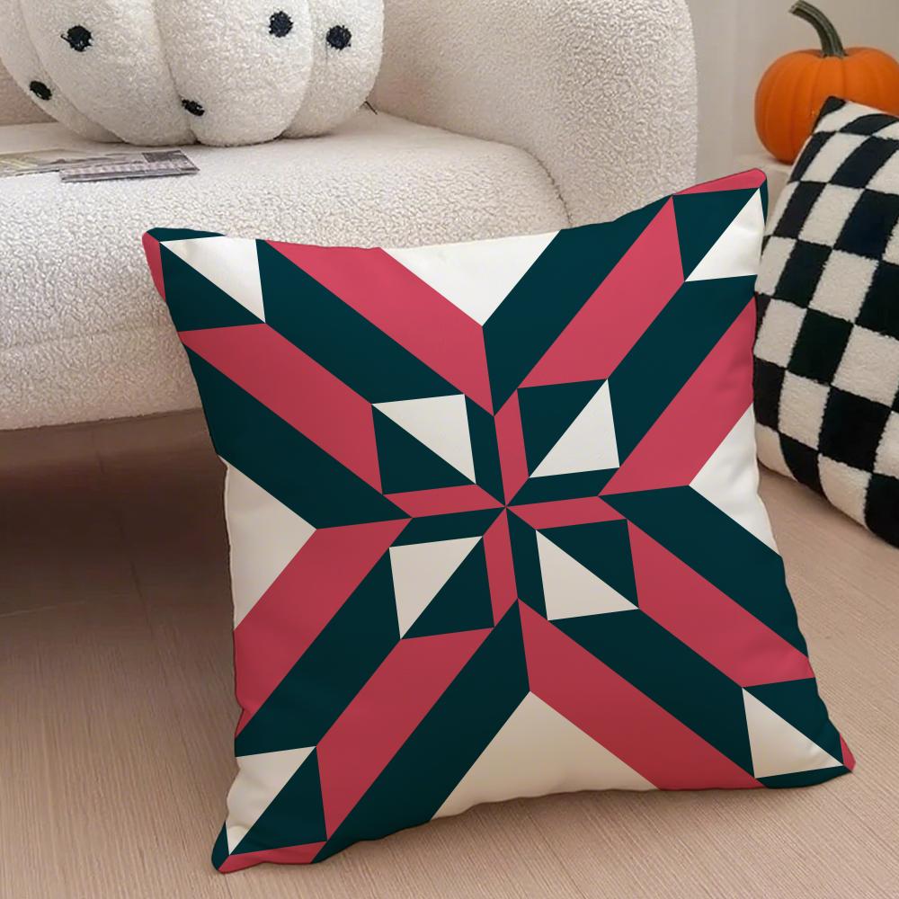 Exotic Portuguese Style Geometric Graphics Art Cushion Cover Throw Pillow Cover Hidden Button Durable Polyester Chair Cushion
