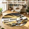 Covor rotund Nume personalizatModel Jude Bellingham Covor antiderapant Decor podea casă