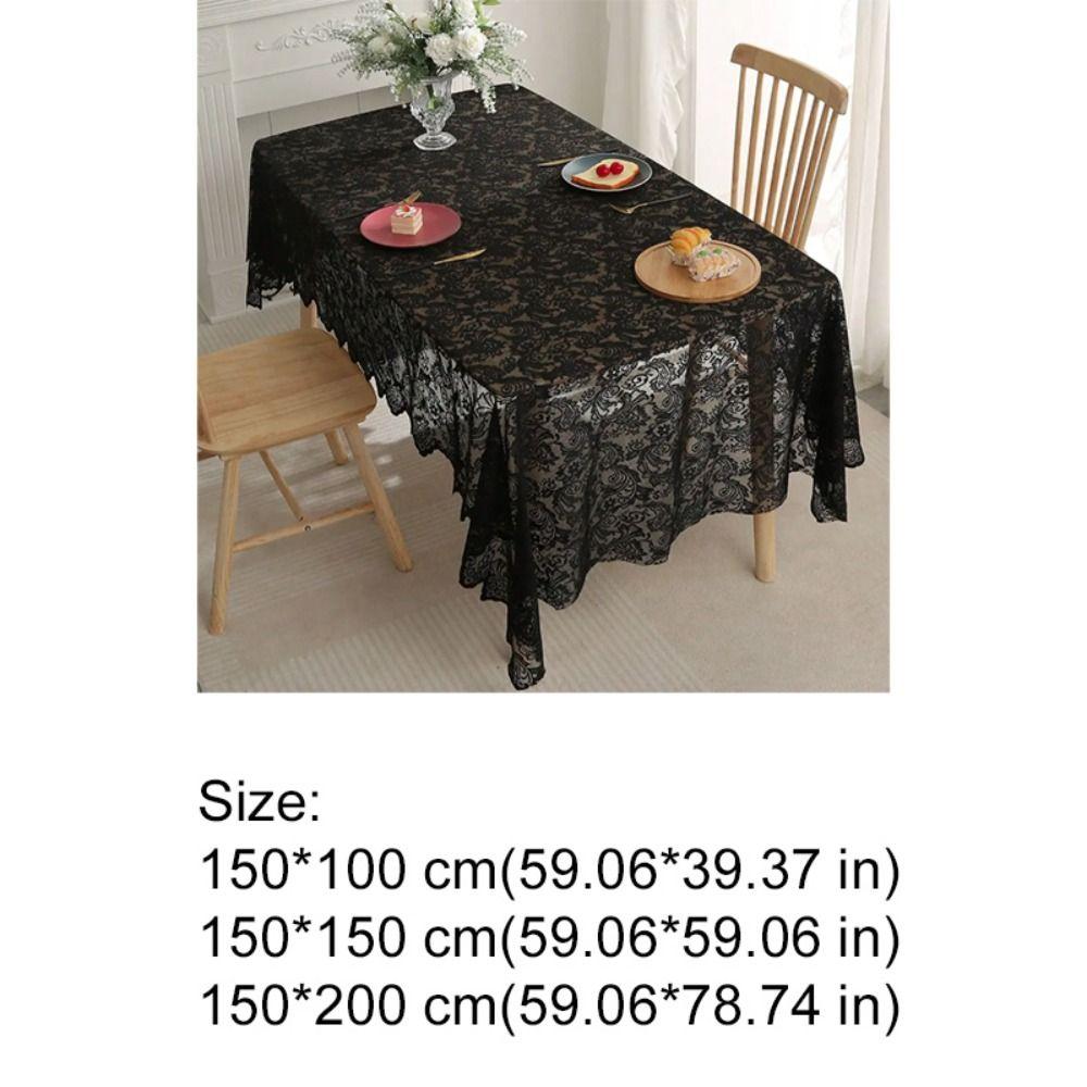 Rustic Style Florals Embroidery Lace Table Cover Rectangular Universal French Tablecloth Decorative Table Linens Afternoon Tea