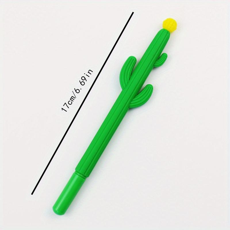 Back to school season 10pcs 0.5mm creative three-armed cactus shape neutral pen Plant black signature pen Office pen Student stationery