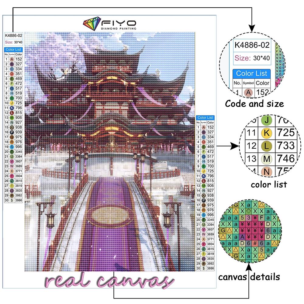 5D DIY chiński styl budynku ściegiem krzyżykowym dżetów diament rysunek haft mozaika wystrój domu