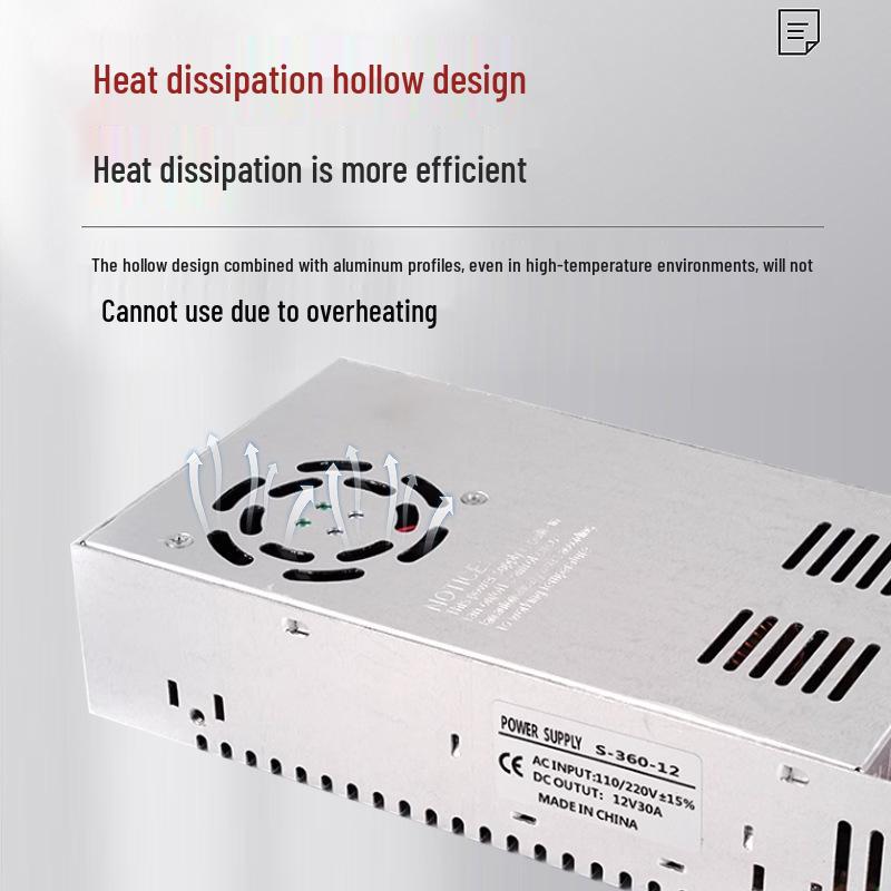 220V To 12V/24V/5V DC Power Supply for LED Strip Lights - 5A/10A/30A, 60W Transformer