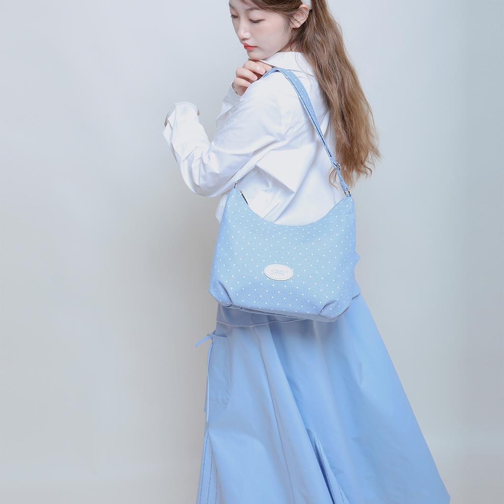 High-Value Denim Canvas Bag Female College Student Class Commuter Bag Shoulder Messenger Bag Mori Retro Tote Bag