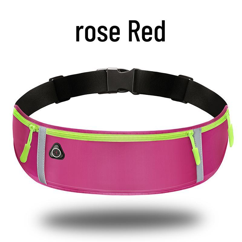 

Расширенная водонепроницаемая светоотражающая поясная сумка с тремя карманами для занятий спортом на открытом воздухе, бега и езды на велосипеде 7 inch