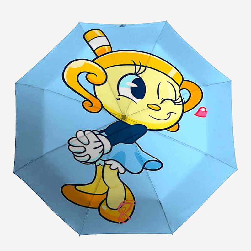 Automatic Opening/Closing Umbrella with Cute Cartoon Design - Perfect for Fans, Travelers, and Daily Use0104355a