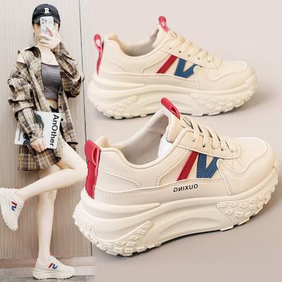 HY930 New Simple Women's Shoes Autumn Korean Version Breathable Heightening Platform Sports Board Shoes Casual Shoes Student