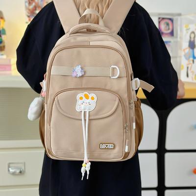Mochila escolar fofa para crianças meninos e meninas mochila de grande capacidade leve mochila de desenho animado