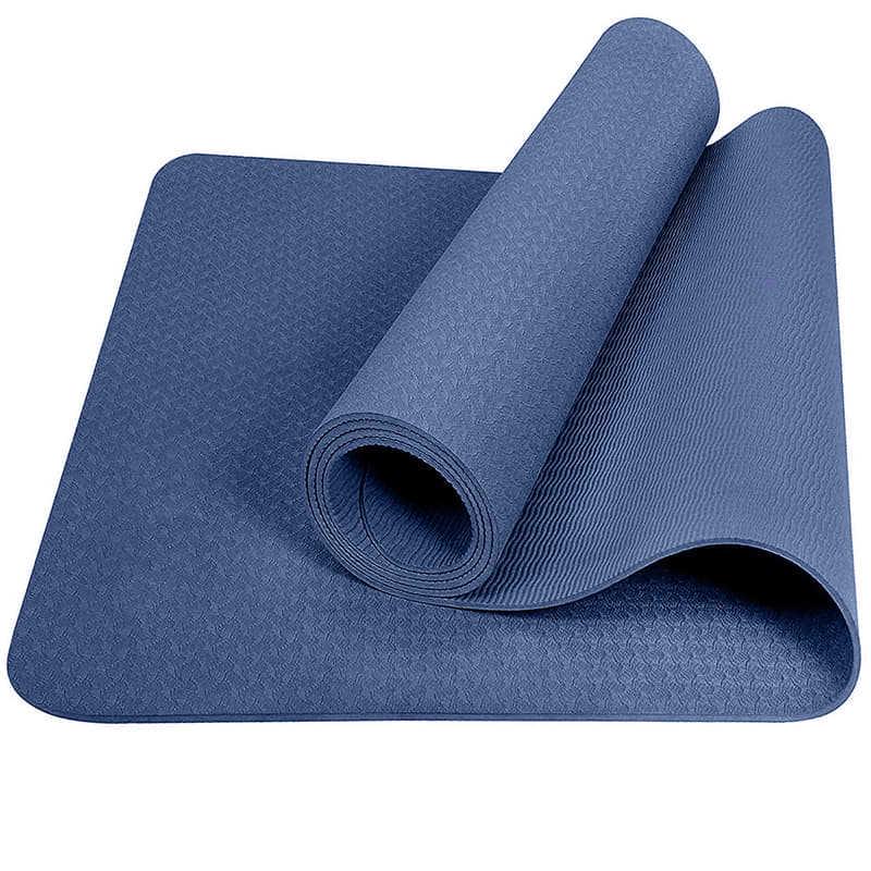 Odorless Non-Slip 6mm TPE Solid Color Yoga Mat for Fitness