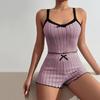 2025 European & American Spring/Summer Women's Bow Camisole Top & Shorts Set