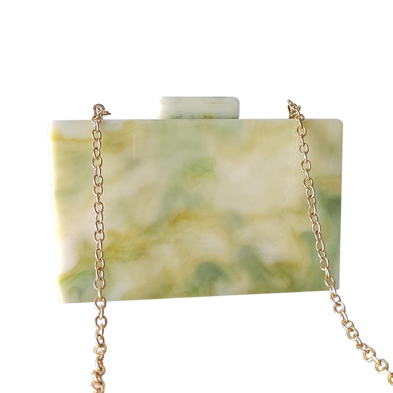 

New Fashion With Chain Acrylic Clutch Famous Bags For Women Boho Channel Crossbody Handbag Evening High Quality Luxury Shoulder Mini(Max Length 20cm)