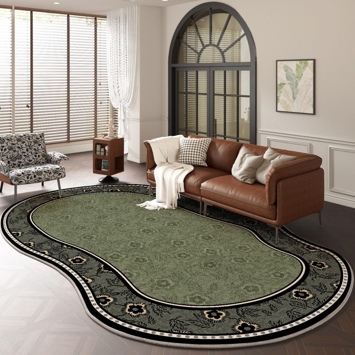 

2024 Новый ретро французский антикварный ковер неправильной формы для гостиной, спальни и прикроватной тумбы - Бесплатное обслуживание 160x230cm - Silicone Bottom, Fine Cotton Velvet