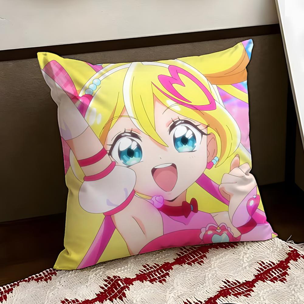 YYou and Idol PPretty Cure Cushion Cover Reversible Soft Durable Pillow Cover Home  Car MultiScene Use for Daily Comfort