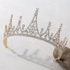Braut Tiara goldene Barockkrone stimmungsvolles Hochzeitskleid Hochzeit Erwachsene Geburtstag Prinzessin Krone