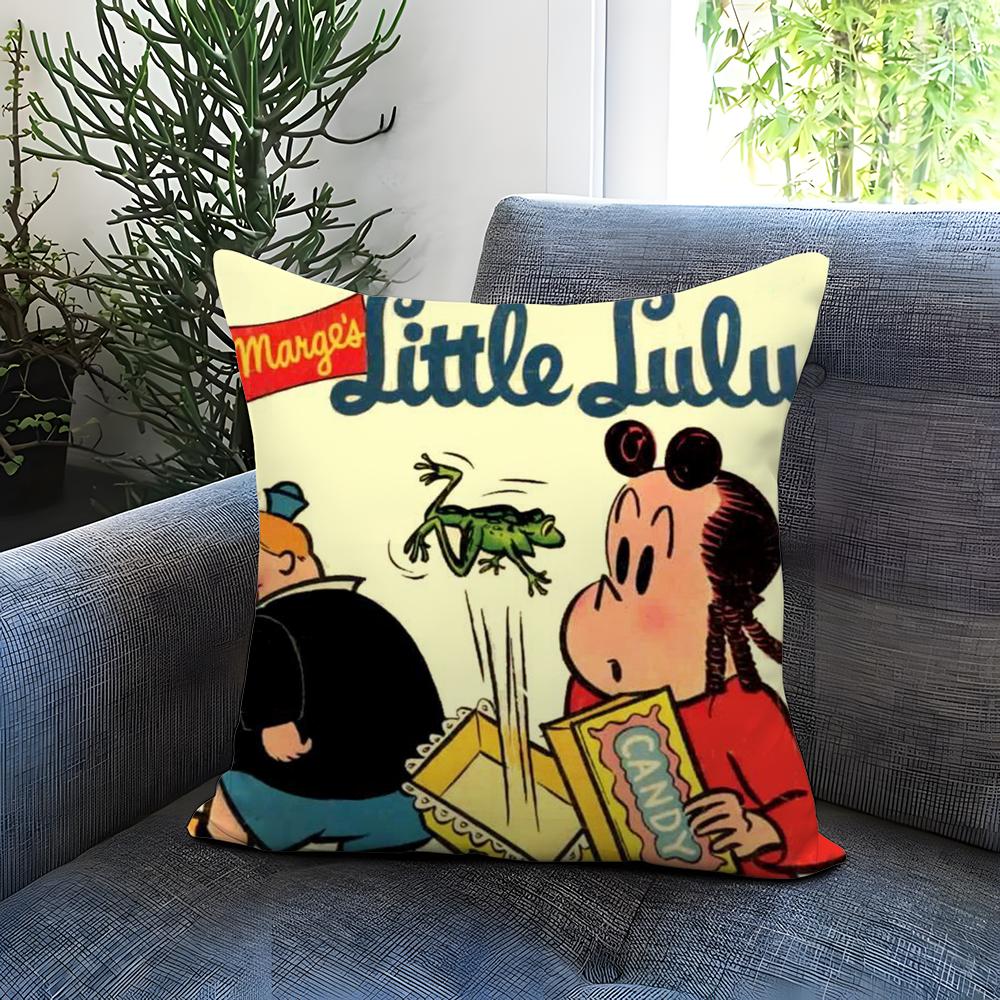 The Little L-Lulu Show Cushion Cover Comfortable Reversible Pillow Cover Ideal for Car Sofa Bedroom & Beyond