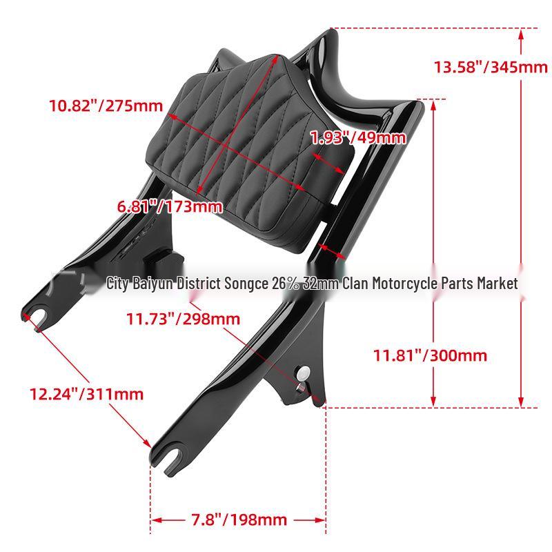 Αξεσουάρ Μοτοσυκλέτας για Harley: Street, Road Glide, King Μοντέλα 09-23 Πλάτη