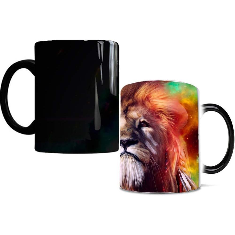 Ceramic Coffee Mark Cup Temperature-sensitive Color-changing Cup