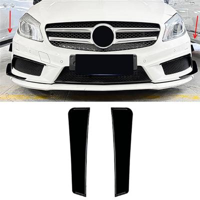 Car Front Bumper Splitter Spoiler Fog Lamp Side Spoiler Trim For Mercedes-Benz A Class W176 AMG 2013-2015 B