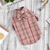 Plaid Breathable Dog Shirt for Indoor & Outdoor Use
