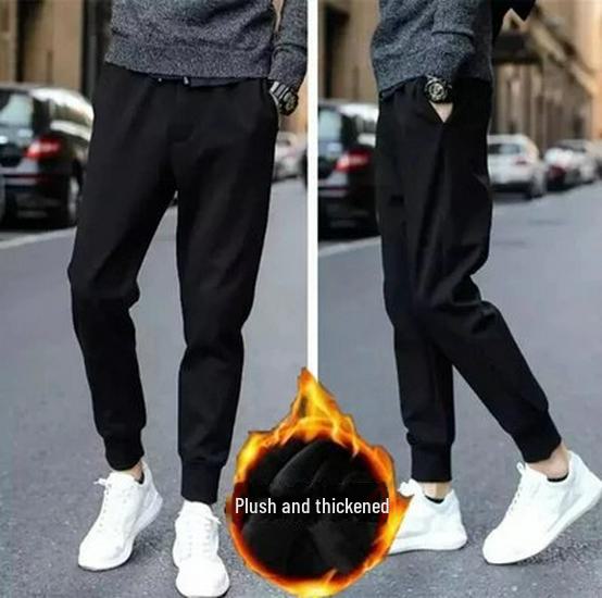 Men's Non-Magnetic, Non-Iron Winter Work Security Pants with Velvet, Drawstring, and Thickening Design