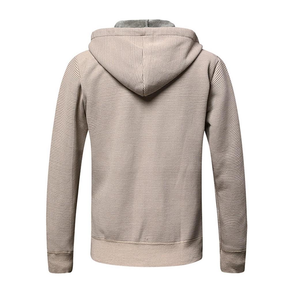 Winter Men's Hooded Cardigan Sweater New Men's Coat Plus Fleece Thickened Long-sleeved Sweater For Men