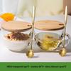 Qiwei Large Capacity Glass Breakfast Cup with Lid