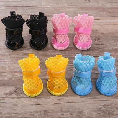 Sandales pour chien pour la marche extérieure d'été Chaussures respirantes pour animaux de compagnie