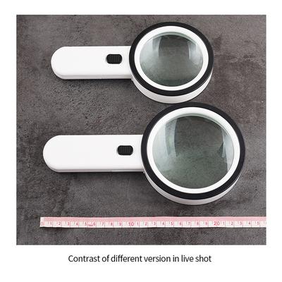 30X Handheld Magnifier High Definition with 12X Lights Lamp High Power for Map Reading Jewelry