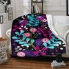 1pc Floral Fantasy Print Blanket   Lightweight Flannel Throw Blanket For Sofa, Bed, Living Room, Office, Outdoor Travel, Camping