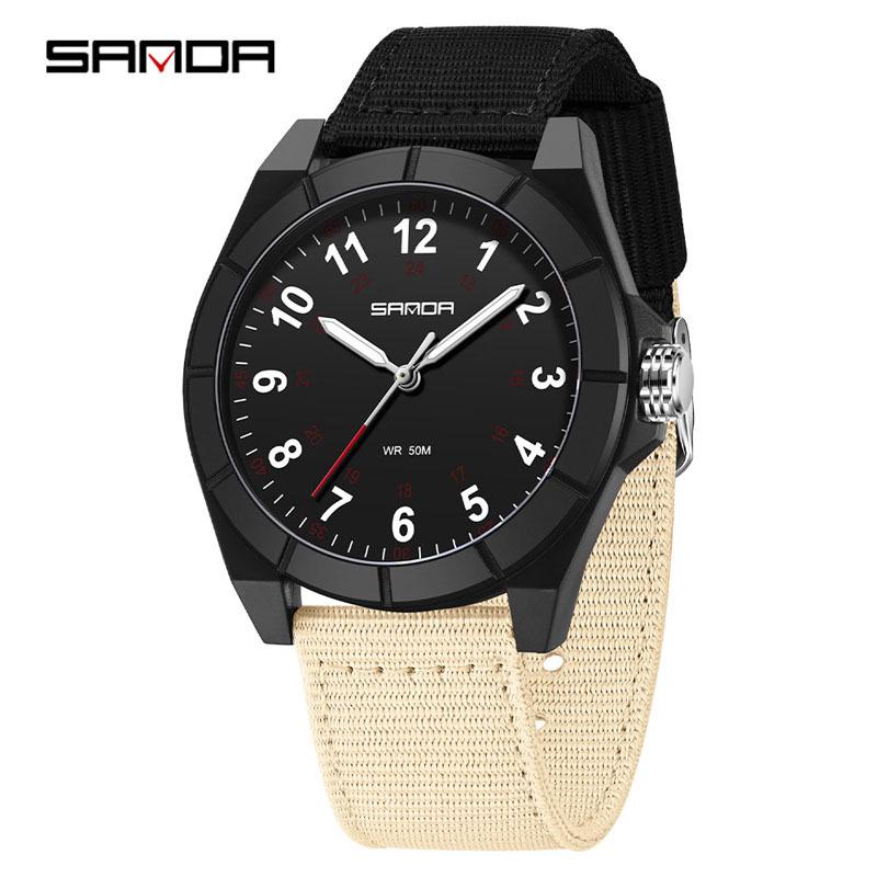 Sanda Simple Silent Quartz Watch - Student Casual, Luminous, Waterproof, Unisex