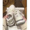 Platform dad shoes summer new white small fried street heightening thin mesh breathable sneakers