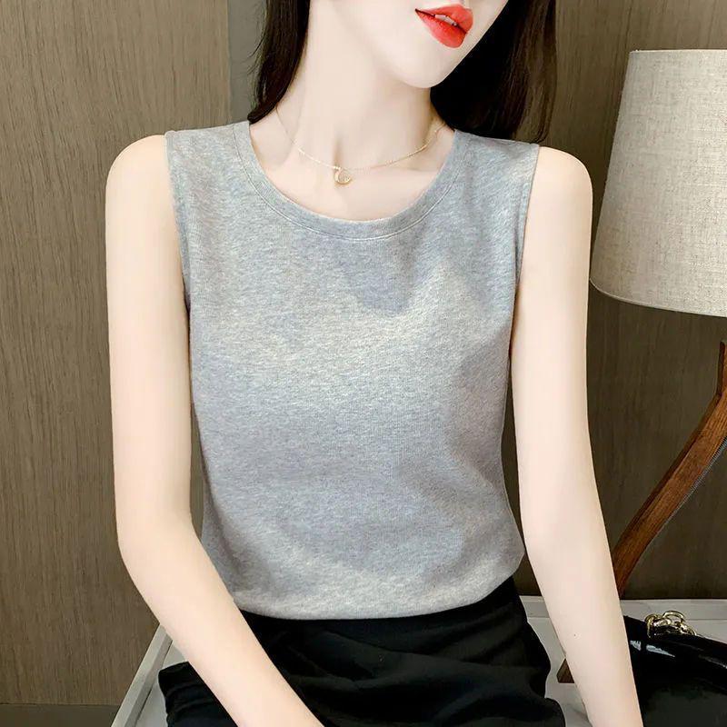 Women's Summer Spaghetti Strap Tank Top - Slim Fit Sleeveless Vest for Students & Girls