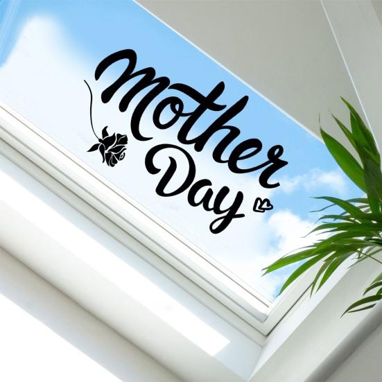 Glass Static Sticker Waterproof Scratch-Resistant Window Cling Sticker Mother Day Printed Self-Adhesive Static Cling for Bathroom