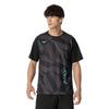 Practice Short Dynamotion Size M Tennis/Badminton Shirt, Sleeve, Moisture-Wicking, Quick-Drying, Fit, Unisex, Adult, Black, (62JAB012)