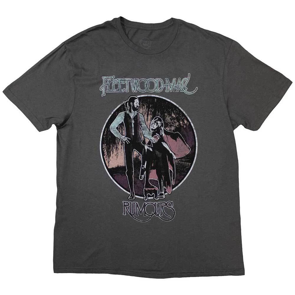 Fleetwood Mac T Shirt Rumours Vintage Band Logo Official Mens Grey L 3XL