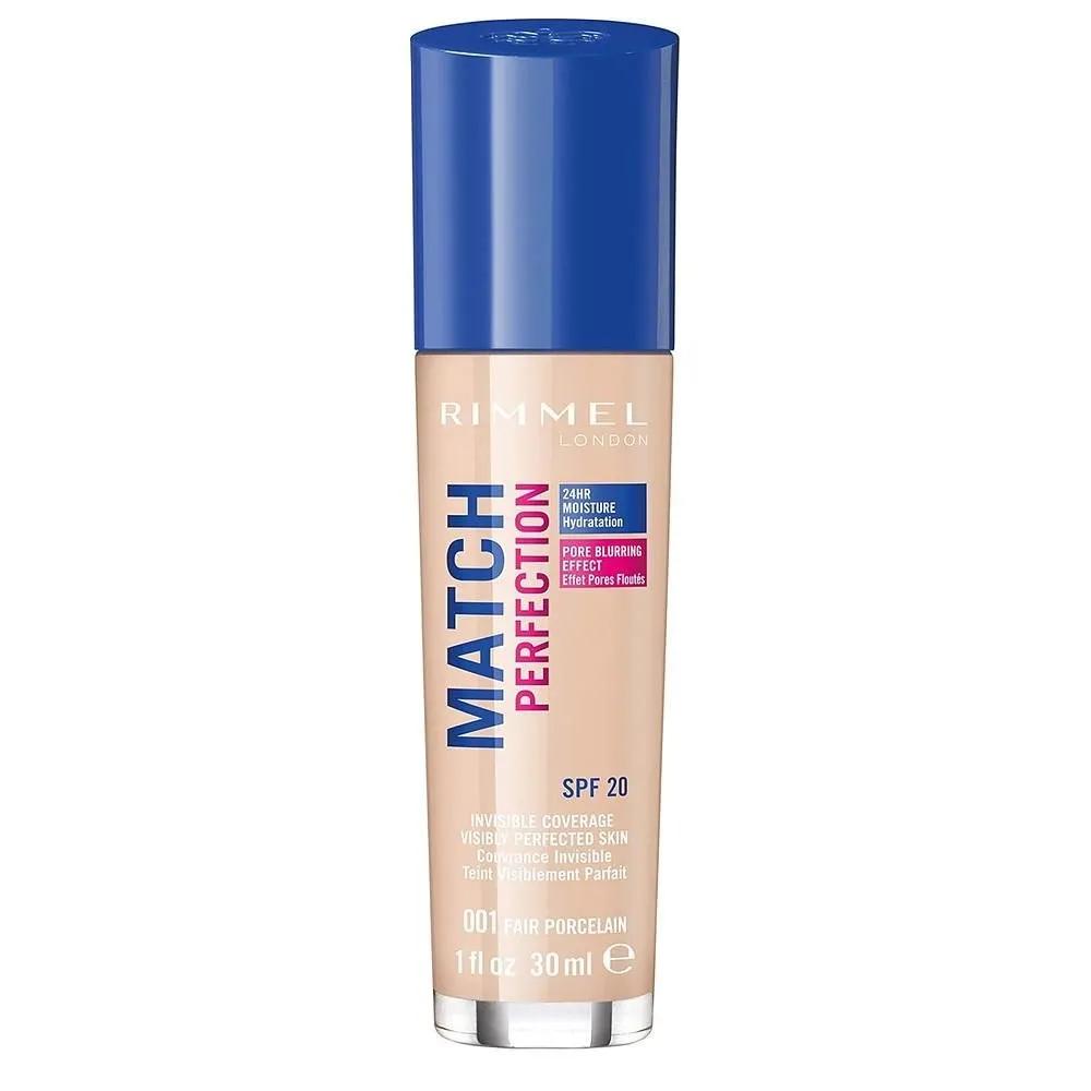 Тональная основа Rimmel Match Perfection 30 мл 1 упаковка 001 Светлый Фарфор