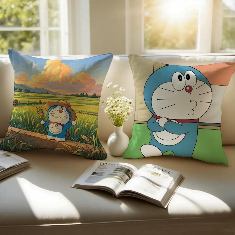 CUTE CCrayon SShinchan Cushion Cover Pillowcase Antidustmite Invisible Zipper Short Plush Sofa Cushion