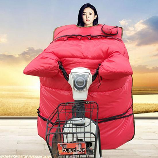 Universal Electric Vehicle Winter Windshield: Thickened, Lined, Enlarged, Waterproof & Windproof Cover for Electric Motorcycles. One-piece