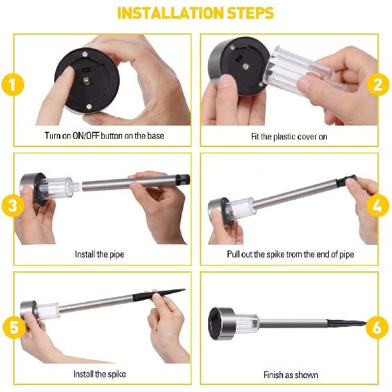 Solar Lights Outdoor, 12Pack Stainless Steel Outdoor Solar Lights - Waterproof, LED Landscape Lighting Solar Powered Outdoor Lights Solar Garden