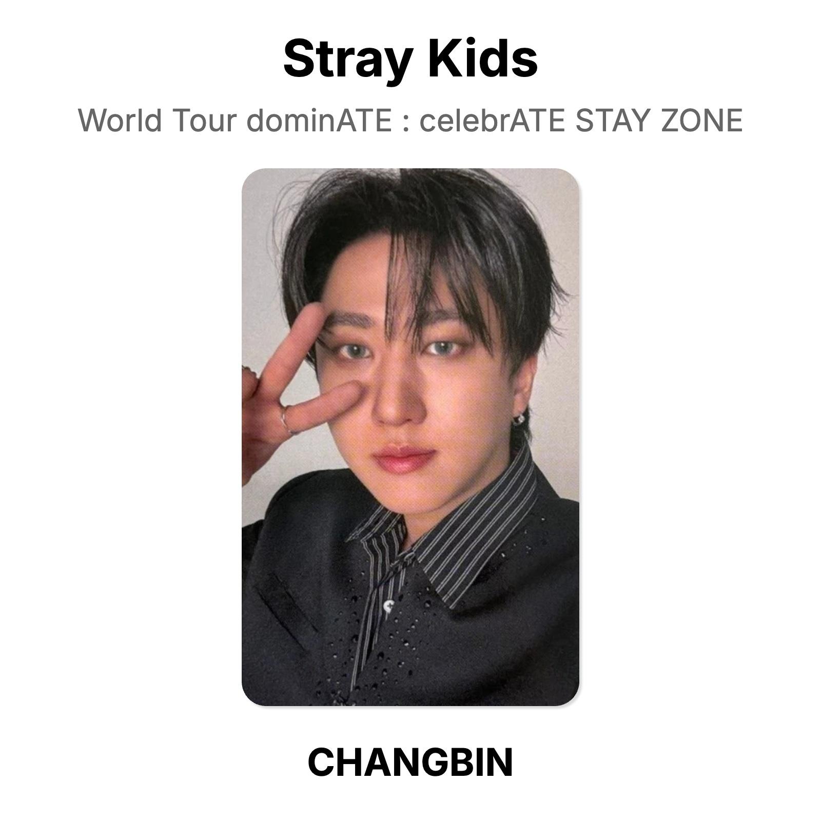 Stray Kids World Tour dominATE : celebrATE STAY ZONE Official Photocard CHANGBIN